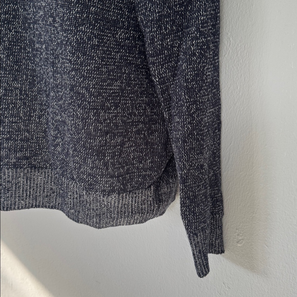 Joie Gadelle blue gray linen blend off-shoulder button detail knit sweater XS - Picture 8 of 15